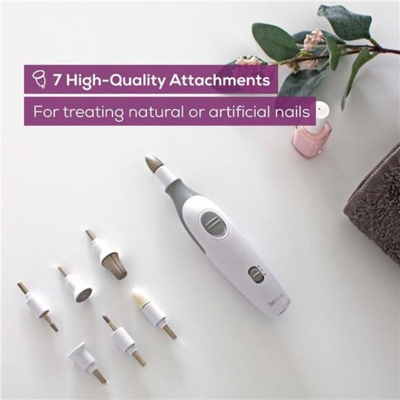 Electric Nail Drill — 7 Attachments, 3 Speeds, 10 ft Cord, and Storage Case - Picture 2 of 7